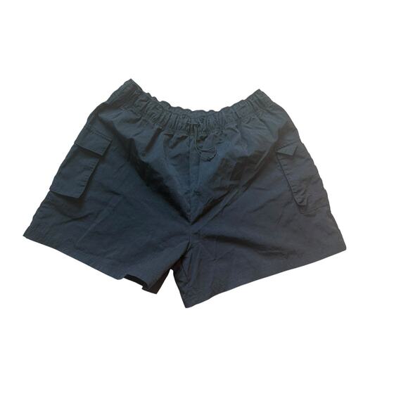 Nike Women's Nylon Black‎ Cargo Shorts XL High Rise Loose Fit Drawstring - Picture 1 of 6